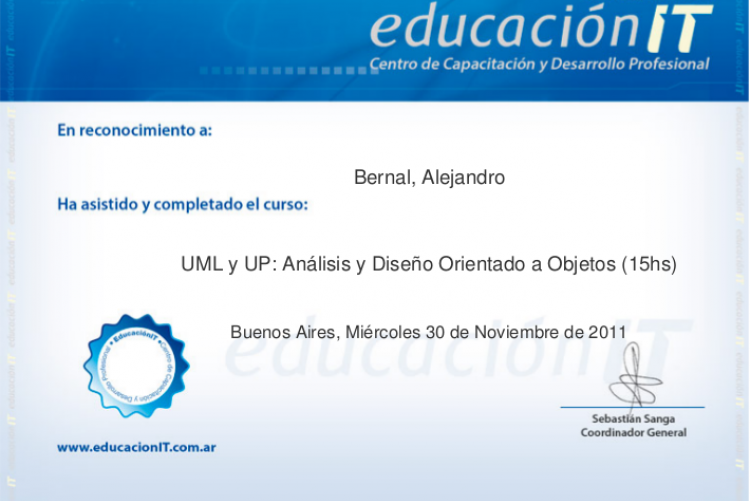 EducacionIT : UML Certificate