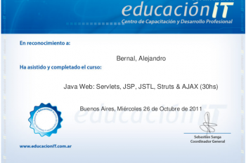 EducacionIT : Java Web Servlets Jsp Jstl Struts Ajax